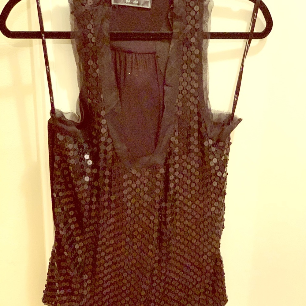 Black sequin top sleeveless